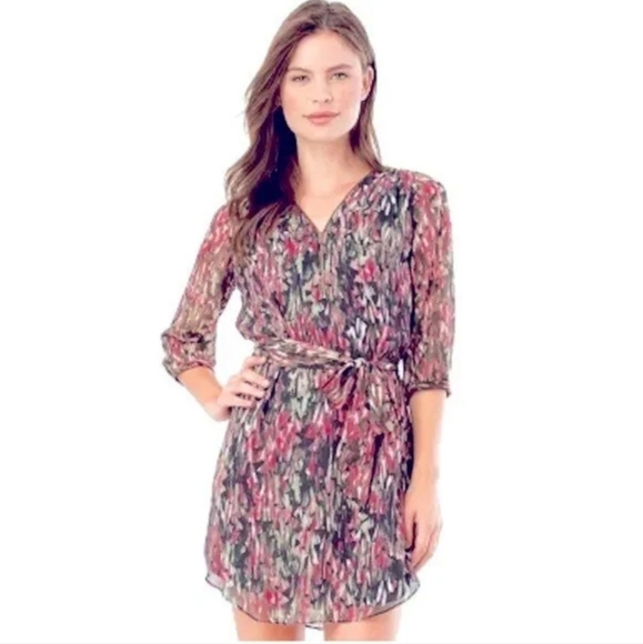 IZ Byer Zippered Front Belted Lined Mid Sleeve Sz. M Dress - Picture 1 of 16